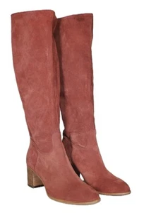 Free People Cleo Slouch Suede Knee High Boots Brick Red Women's US 8.5 (EU 39) - Picture 1 of 15
