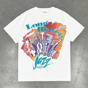 Camiseta De Colección Años 90 Long Beach Jazz Fest Camiseta Grande Concierto Música Festival Banda Camiseta - Imagen 1 de 10