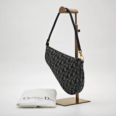 Dior Trotter Saddle Bag Handbag Mini Navy Women’s - Image 1 of 4