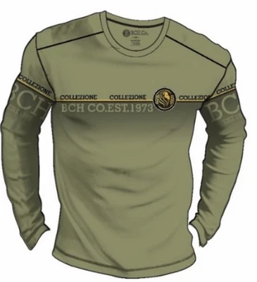 Мужская футболка с длинным рукавом Bucheli, итальянский стиль, хлопок, эластичная L XL...A13.A - Изображение 1 из 4