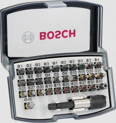 Coffret BOSCH 32 pieces - Embouts de vissage + porte embouts 1/4' - 2607017319 - Photo 1/3