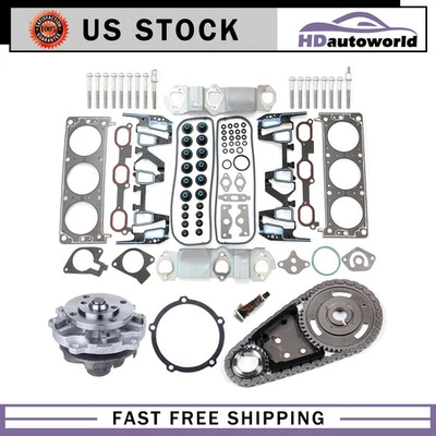 Kit de cadena de distribución y juego de juntas de cabezal de bomba de agua para Buick Century 2003 personalizado 3.1 Foto 1 de 3