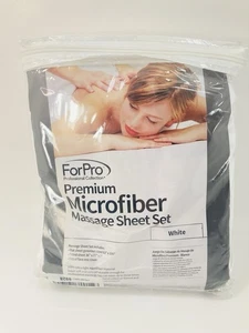 Juego de sábanas de masaje ForPro Premium de microfibra de 3 piezas con manchas ultraligeras y... - Imagen 1 de 7