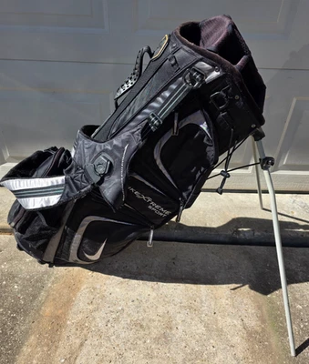 Nike Xtreme Sport 8-Way Stand Golf Bag Dual Carry Straps Black Purple - Image 1 of 4