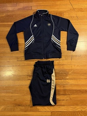 Terno de Pista Feminino Notre Dame Fighting Irish Adidas ClimaLite Team Issue M Azul - Imagem 1 de 4