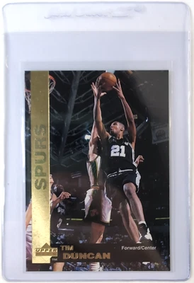 1997-98 Upper Deck Kellogg's GOLD Redemption TIM DUNCAN RC #33, GSC Gem Mint 10 - Image 1 of 4