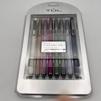 TUL Gel Pens 0.8mm Assorted Barrel Colors Assorted Metallic Shimmer Ink 8 Pk NEW - Image 1 of 4