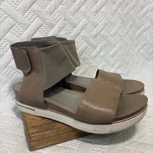 Sandalia deportiva EILEEN FISHER Spree talla 8 cuero tostado malla elástica correa para el tobillo - Imagen 1 de 13