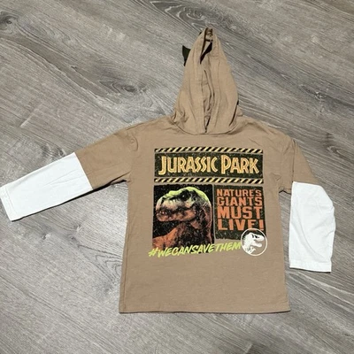 Camiseta con Capucha Jurassic Park Niños Talla 5 Nature’s Giants Must Live Dino Gráfico Foto 1 de 4