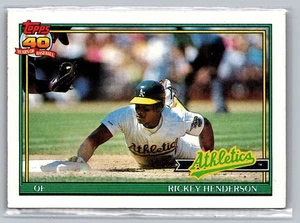 1991 Topps #670 Rickey Henderson - Picture 1 of 2