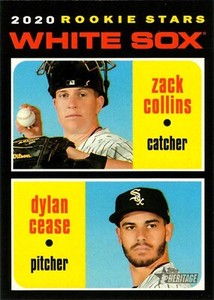 2020 Topps Heritage #13 Dylan Cease RC Zack Collins RC Chicago White Sox