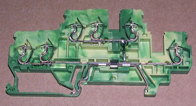 WAGO, 870-537, 3 CONDUCTOR DOUBLE-DECK GROUND TERMINAL BLOCK, 20 AVAILABLE - Image 1 of 2