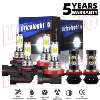 For Honda BR-V 2018 2019 6pcs LED Headlights + Fog Lights Bulbs Combo Kit - Image 1 of 4