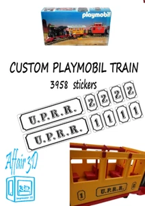 Custom kompatibel Playmobil Zug 3D - 1 Brett Sticker 3958 Waggon - Bild 1 von 2