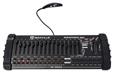 Rockville ROCKFORCE 384 Channel Light/Fog DMX Lighting Controller + MIDI Control - Image 1 of 4