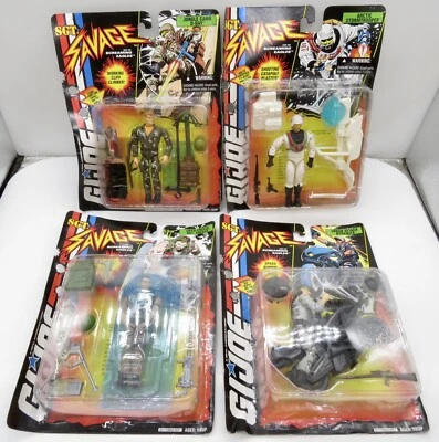Vintage GI Joe SGT Savage Action Figures Lot Of 4 NRFB Hasbro 1994 - Image 1 of 4