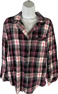 NEW Victoria’s Secret Women’s Pink Plaid Button Up Shirt - XS - Picture 1 of 4