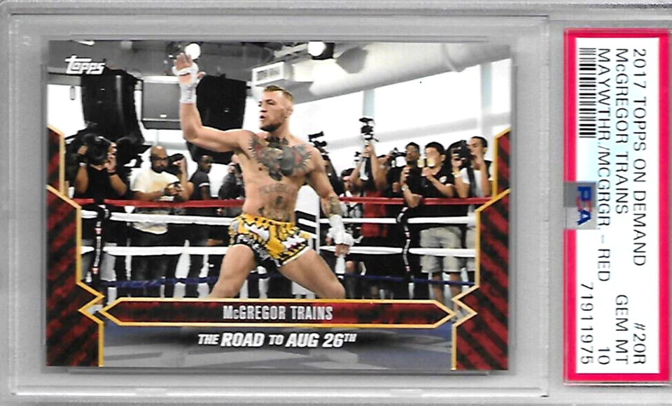 2017 TOPPS ON DEMAND CONOR MCGREGOR TRAINS #20R RED PARALLEL 5/10 PSA 10 GEM - Image 1 of 1