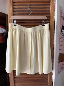 Vintage St.Michael Lemon Yellow Mini Skirt Size 14/16 - Picture 1 of 3
