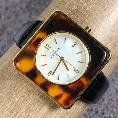 Anne Klein Women Y121E Casual Black Leather 32mm Quartz Analog Watch 6 1/2" - Image 1 of 4