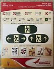 Air Safety Card Air India Boeing 787-8 Dreamliner (laminated)