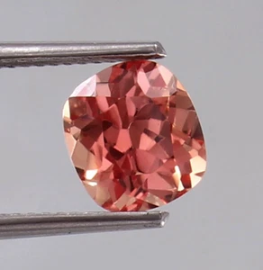 AAA Ceylon Padparadscha Sapphire Loose Cushion Gemstone Cut Genuine Stone 8x7 MM - Picture 1 of 4