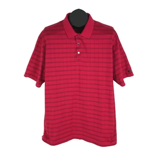 Camisa polo de golf Tiger Woods Nike para hombre XL informal manga corta rayas rojas - Imagen 1 de 10