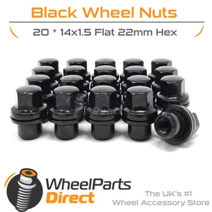 Wheel Nuts (20) 14x1.5 Black for Range Rover [L405] 12-22 on Original Wheels - Picture 1 of 3
