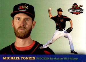 2017 Rochester Redwings SGA Team Issue #27 Michael Tonkin Palmdale Glendale CA 
