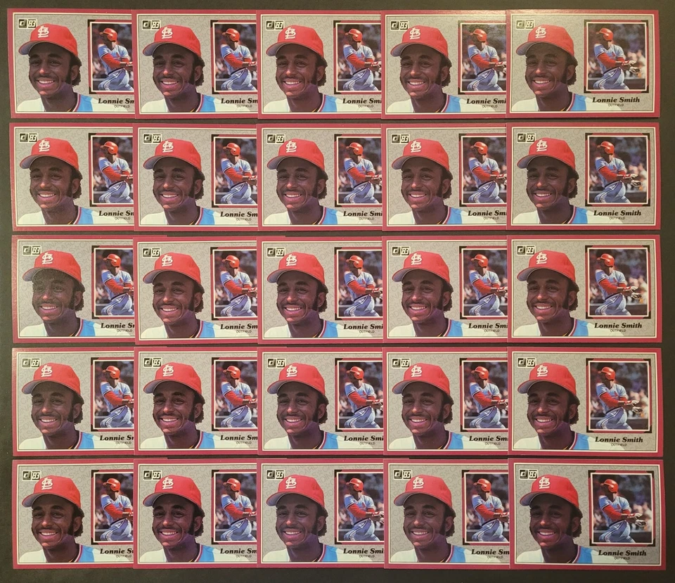 Lote de 25 tarjetas de béisbol Lonnie Smith 1983 Donruss Action All-Stars 3,5x5 BB4016 Foto 1 de 1
