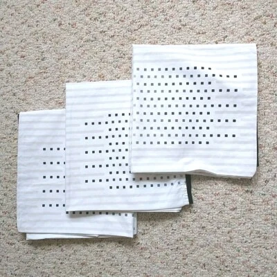 Juego De 3 Fundas De Almohada Dan River Talla King Algodón Blanco Gris Geométrico Moderno De Colección Foto 1 de 4