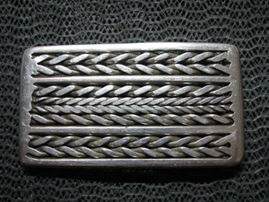 CUSTOM MACHINE SHOP BIKER STAINLESS STEEL BELT BUCKLE! VINTAGE! RARE! HANDMADE! - Picture 1 of 10