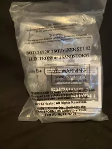 BOTCON 2013 SET #2 ELECTRONS AND SANDSTORM (2~PACK) NEW Sealed Collector’s Club - Picture 1 of 8