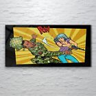 Print On Glass Wall Picture Civil Beats Invader Military Soldier 120X60