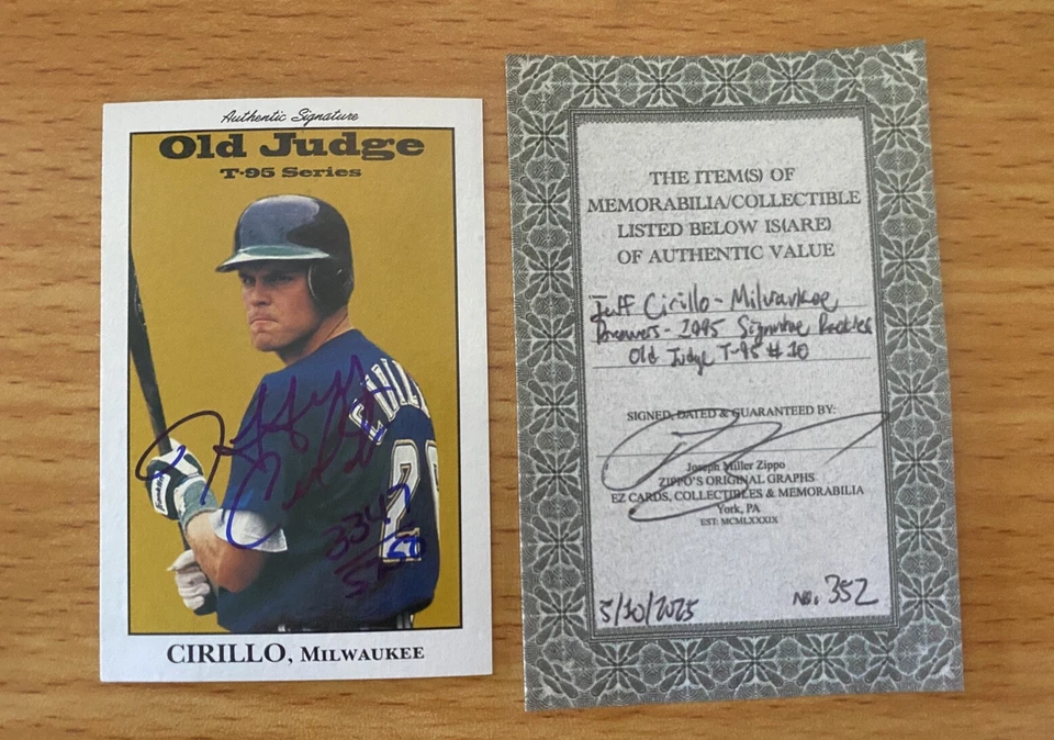Milwaukee Brewers firmado Jeff Cirillo - 1995 Signature Rookies T-95 - AUTÉNTICO Foto 1 de 1