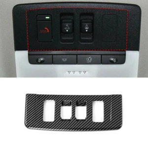 Carbon Fiber Front Reading Light Lamp Cover Trim For Nissan Rogue 2021-2023 - Picture 1 of 5