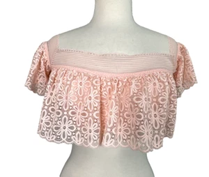 NWT Victoria"s Secret Off The Shoulder Lace Bralette Bra Top Winter Rose Large - Picture 1 of 8