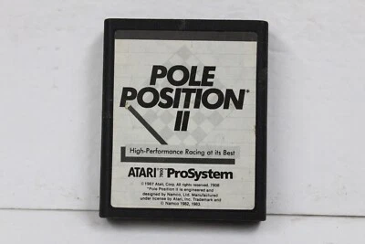 Pole Position II 2 (Atari 7800 1987 ProSystem) Game Cartridge Only - Image 1 of 2