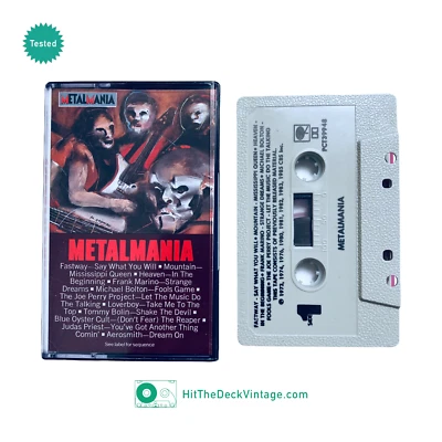 METALMANIA Compilation Cassette Tape (1985) Priest Aerosmith Blue Oyster Cult - Image 1 of 2