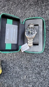 Axwell Ascent Mens Watch GMT 20 ATM/550ft AxWAW103-1 NEW W/case - Picture 1 of 8