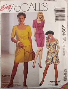 McCALLs 5394 Vtg 90s City Shorts pleat Top semi-fit Skirt straigh 12 14 16 UNCUT - Picture 1 of 8
