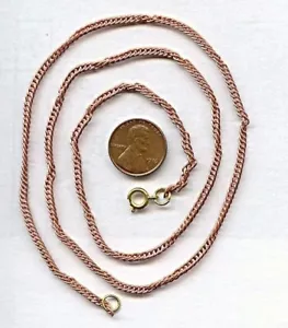 36 PIECES VINTAGE COPPER COATED STEEL TWISTED CURB 24" CHAIN NECKLACES T74 - Picture 1 of 1