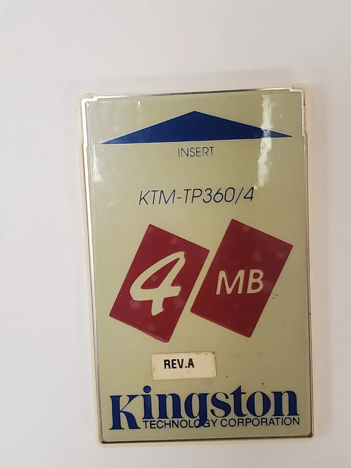 Vintage Rare KINGSTON 4 MB Flash Memory PC Card PCMCIA KTM-TP360/4 - Image 1 of 1