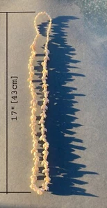 Vintage Hawaiian Mini Conch Sea Shell Necklace Natural Boho Beaded Lei - Picture 1 of 6