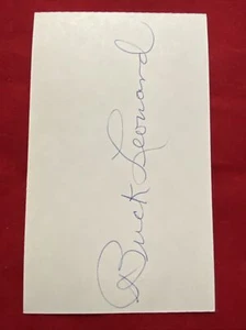 Buck Leonard Autographed 3x5 Index Card Homestead Grays Negro League MLB HOF - Picture 1 of 3