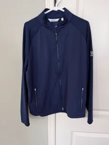 Peter Millar Crown Sport Golf Men's XL Full Zip, Blue, Quilted Jacket-EUC - Picture 1 of 5