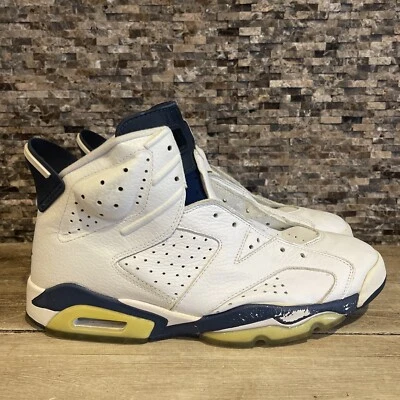 Nike Air Jordan Vi 6 2000 retro + blanco medianoche azul marino 136038-141 12,5 leer Foto 1 de 4