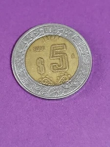 Bimetall Mexiko 5 Pesos Münze 2006 zirkuliert - Bild 1 von 11