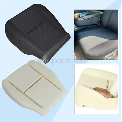 Cubierta de asiento inferior y cojín de espuma para 07-14 GMC Sierra 1500 2500 3500 HD Foto 1 de 4