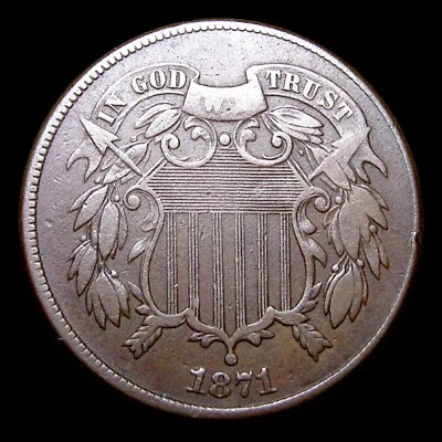 1871 Two Cent Piece 2cp ---- Nice Coin ---- #669R - Image 1 of 3